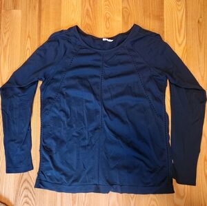 Athleta teal long sleeve tech shirt, women's XL